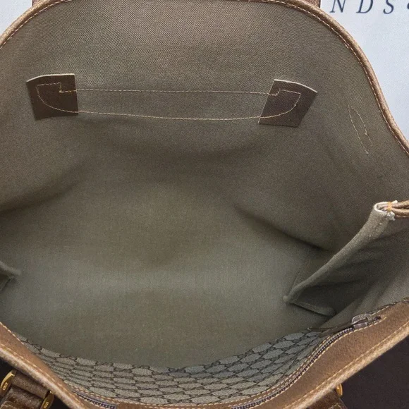 GUCCI 1970's Accessories Collection coated canvas/leather/webbing large tote bag - Picture 17 of 17